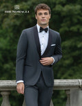 MARCO - 1 BUTTON SHAWL, CV, SATIN LAPEL