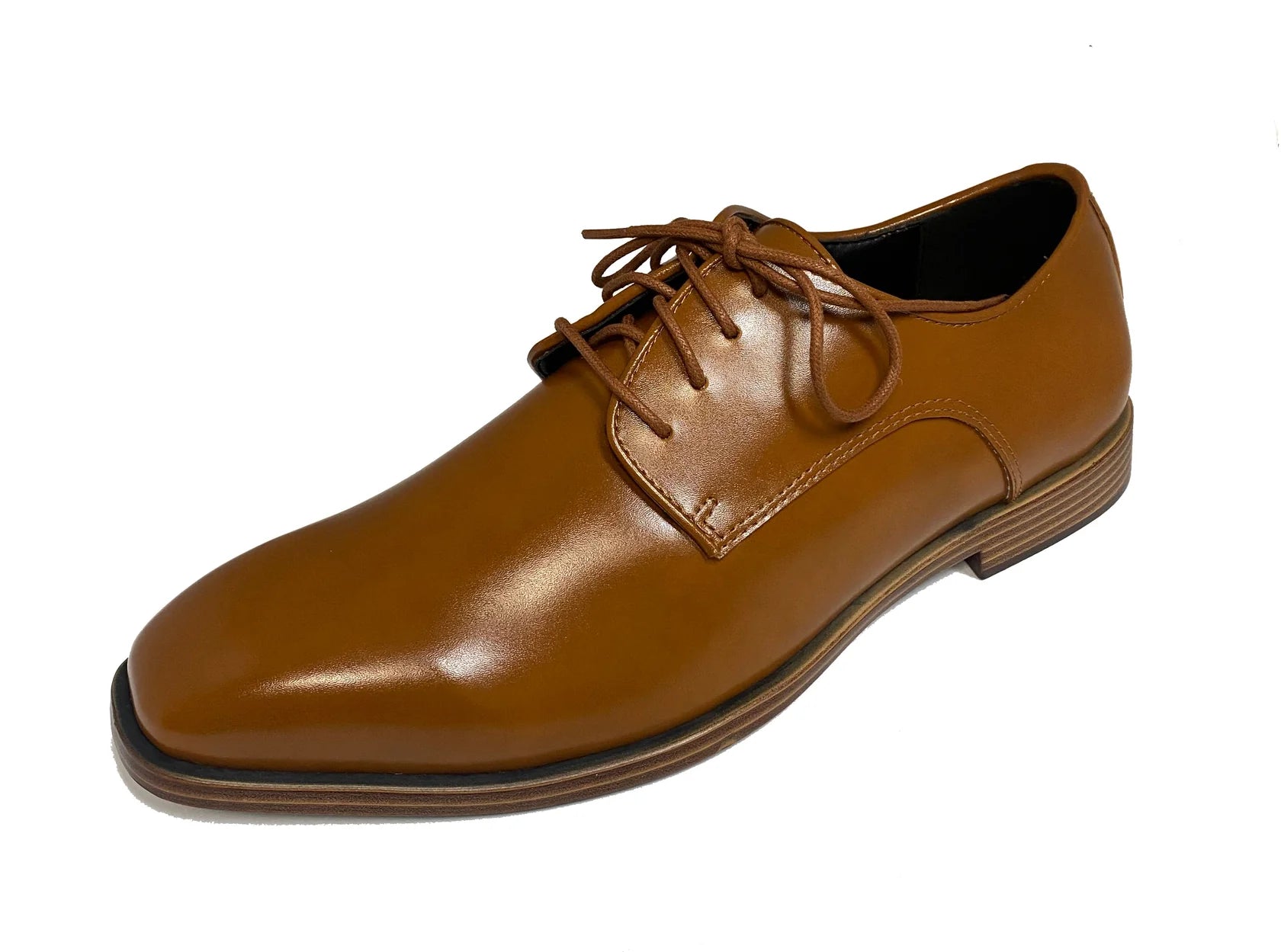 Caramel Brown Tuscano Dress Shoe in Matte Finish